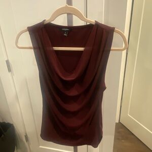 Like New! Banana Republic Cowl Neck Sleeveless Top Burgundy Wine Small